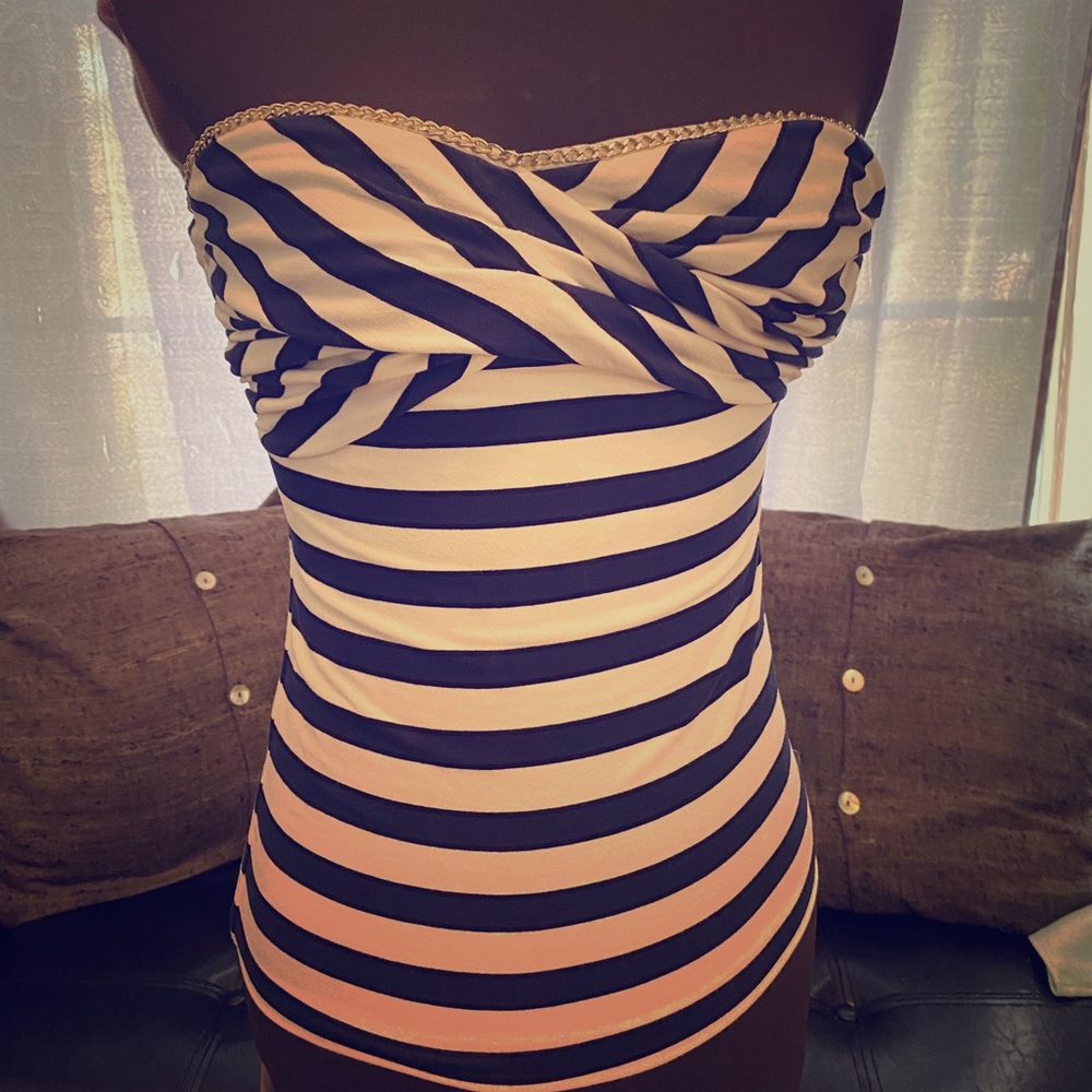 NWT White House Black Market striped top size XXS